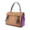 Yves Saint Laurent Muse Two small model bag in brown, purple and black tricolor leather - 00pp thumbnail