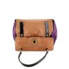 Muse Two Yves Saint Laurent small model bag in brown, purple and black tricolor leather - 360 Front thumbnail