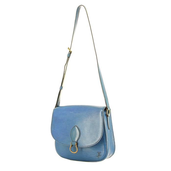 Louis Vuitton mini Saint Cloud handbag in blue epi leather ref