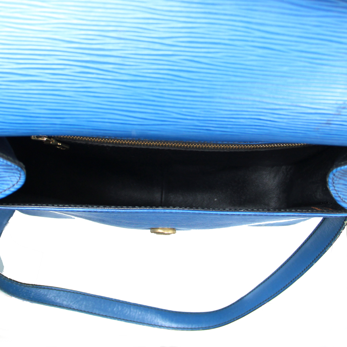 Louis Vuitton Saint Cloud in blue epi leather - Detail D2
