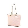 Handbag in pink monogram canvas and white leather - 00pp thumbnail