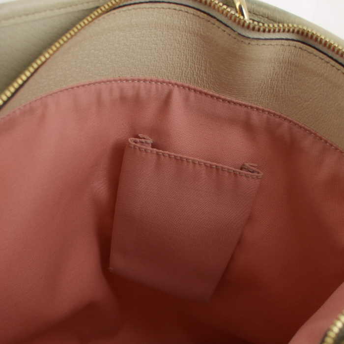 Borsa in tessuto monogram rosa e pelle bianca - Detail D4