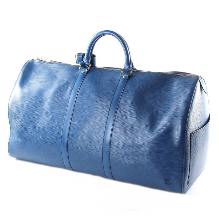 LOUIS VUITTON Keepall 45 Travel bag in blue epi leather