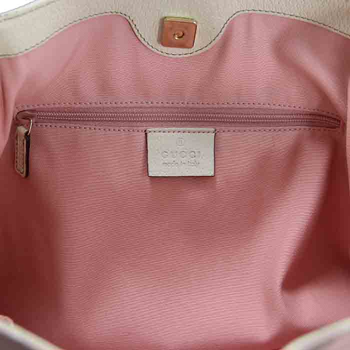 Handbag in pink monogram canvas and beige leather - Detail D2