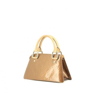 Louis Vuitton Mini Forsyth en cuir vernis marron et cuir naturel