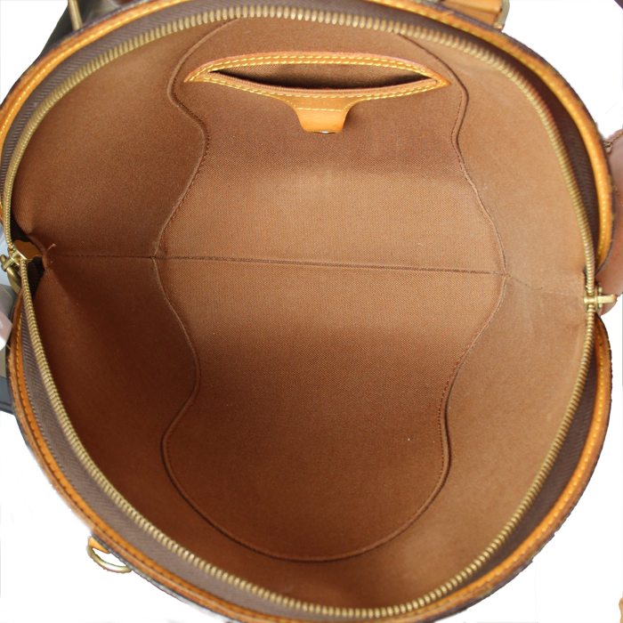 Bolso de mano Ellipse modelo pequeño en lona Monogram y cuero natural - Detail D2