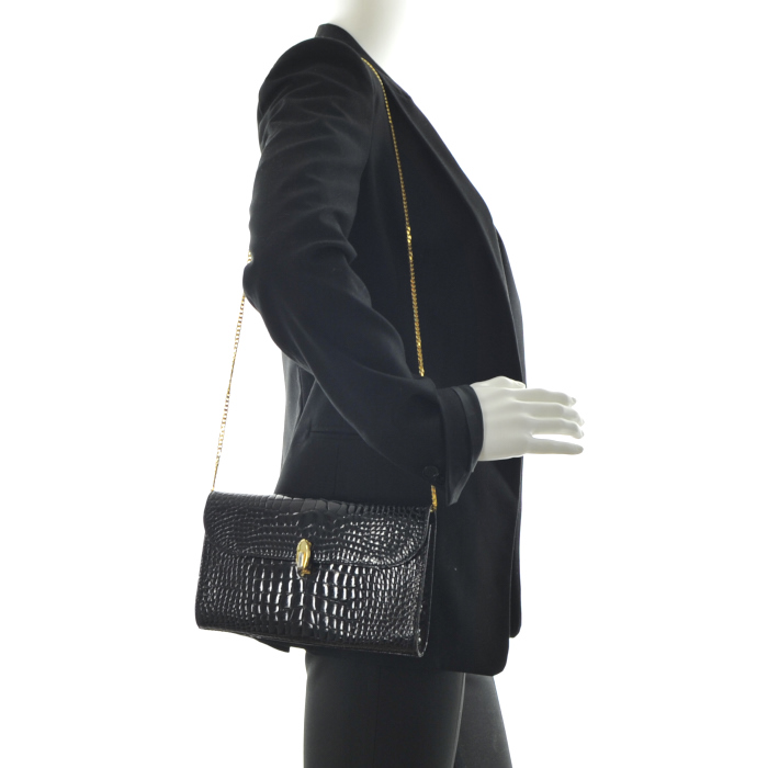 Morabito Sac du soir en Crocodile Noir - Detail D1