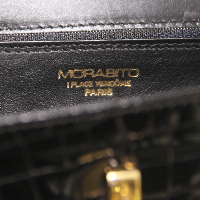 Morabito Sac du soir en Crocodile Noir - Detail D3