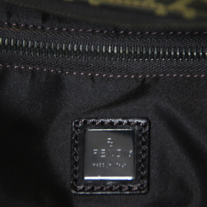 Fendi sac de voyage en toile monogram et cuir marron - Detail D3