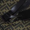 Fendi travel bag in monogram canvas and brown leather - Detail D5 thumbnail