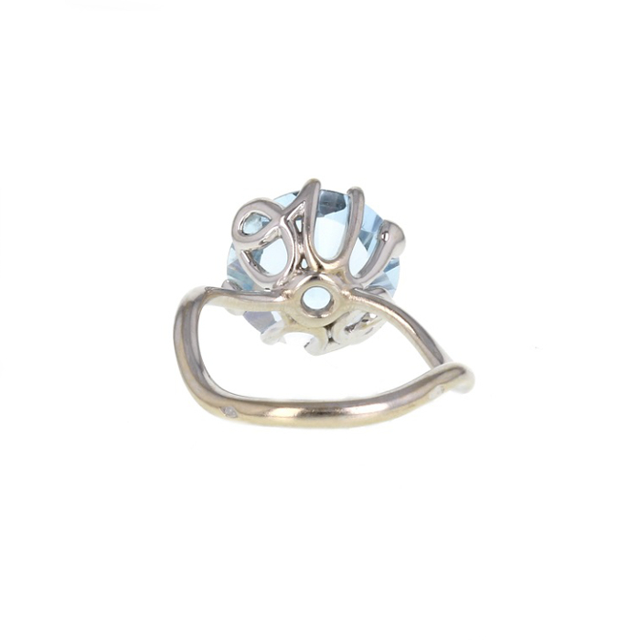 Dior Bague Oui en or blanc, diamants et aigue marine - Detail D3