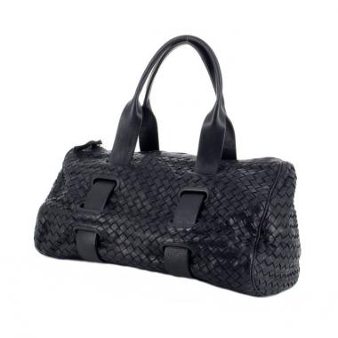 Bottega Veneta en cuero intrecciato negro