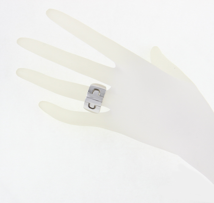 Bague Bulgari Parentesi en or blanc - Detail D1