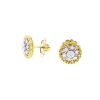 Buccellati pair of earrings in yellow gold, white gold and diamonds - 00pp thumbnail