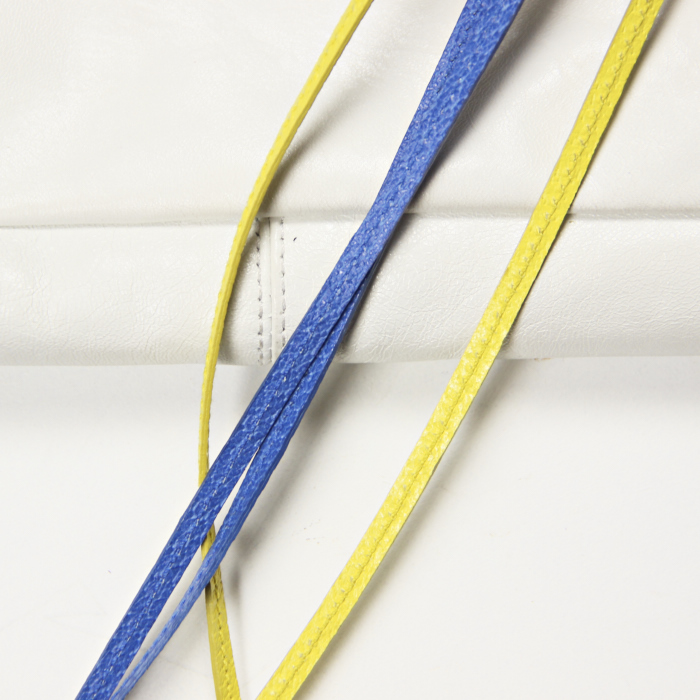 Balenciaga City en cuir bleu, blanc, rouge et jaune - Detail D5