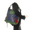 Classic Day shoulder bag in blue, green, red and grey leather - Detail D1 thumbnail