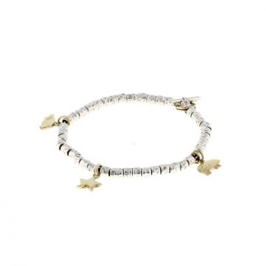 Pomellato Dodo bracelet en argent à breloques en or jaune 