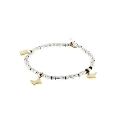Pomellato Dodo brazalete en plata y oro amarillo