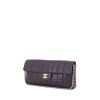 East West handbag in purple quilted leather - 00pp thumbnail