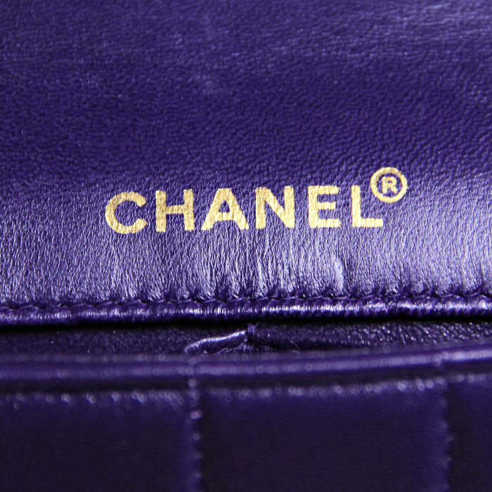 Borsa East West in pelle trapuntata color prugna - Detail D3