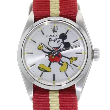 Montre Rolex Oyster Precision en acier ref: 6426 cadran argent Mickey Vers 1967 