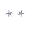 Dior boucles d'oreilles "étoile de mer" en or blanc, diamants  et saphir - 00pp thumbnail