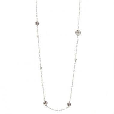 Collana lunga in oro grigio