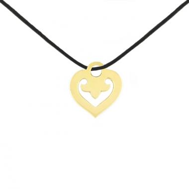 O.J. Perrin yellow gold Coeur Légende pendant
