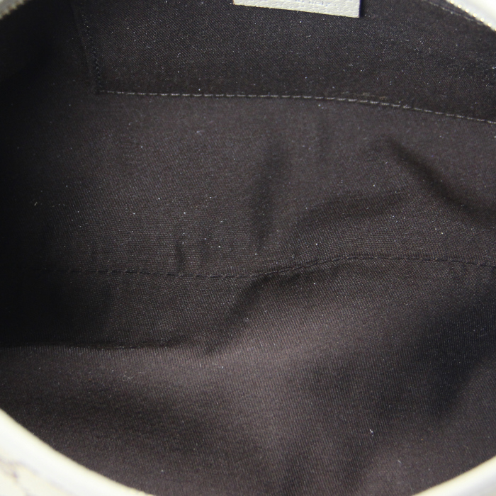 Borsa in tela monogram beige e pelle bianco sporco - Detail D2