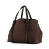 Bottega Veneta Shopping bag in brown canvas and brown leather - 00pp thumbnail