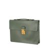Robusto briefcase in green taiga leather - 00pp thumbnail