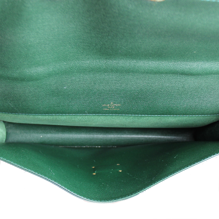 Borsa portadocumenti Robusto in pelle taiga verde - Detail D1