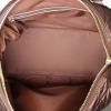 Bolso en lona de pespunte cannage y cuero marrón - Detail D2 thumbnail