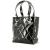 Chanel Paris-Biarritz Handbag in black patent quilted leather - 00pp thumbnail