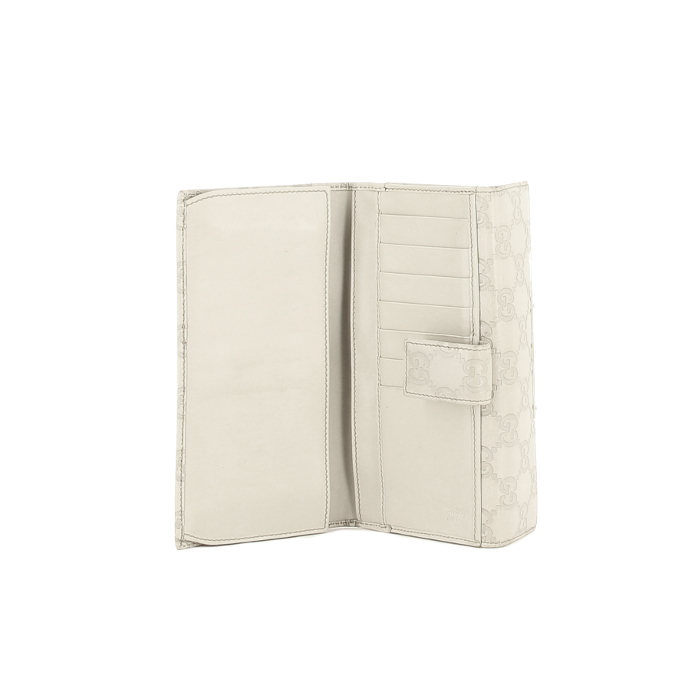 Gucci portefeuille en cuir beige monogram - Detail D1