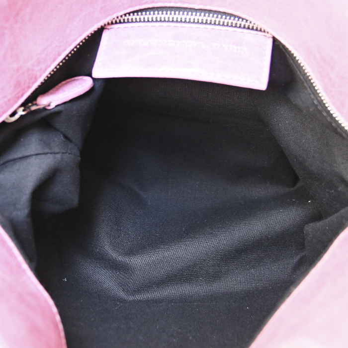 Sac à main Balenciaga en cuir rose-bonbon - Detail D2