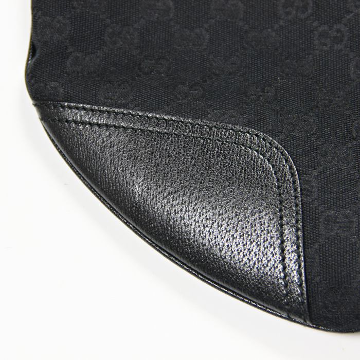 Bolso de mano Gucci Princy en lona Monogram y cuero negro - Detail D5