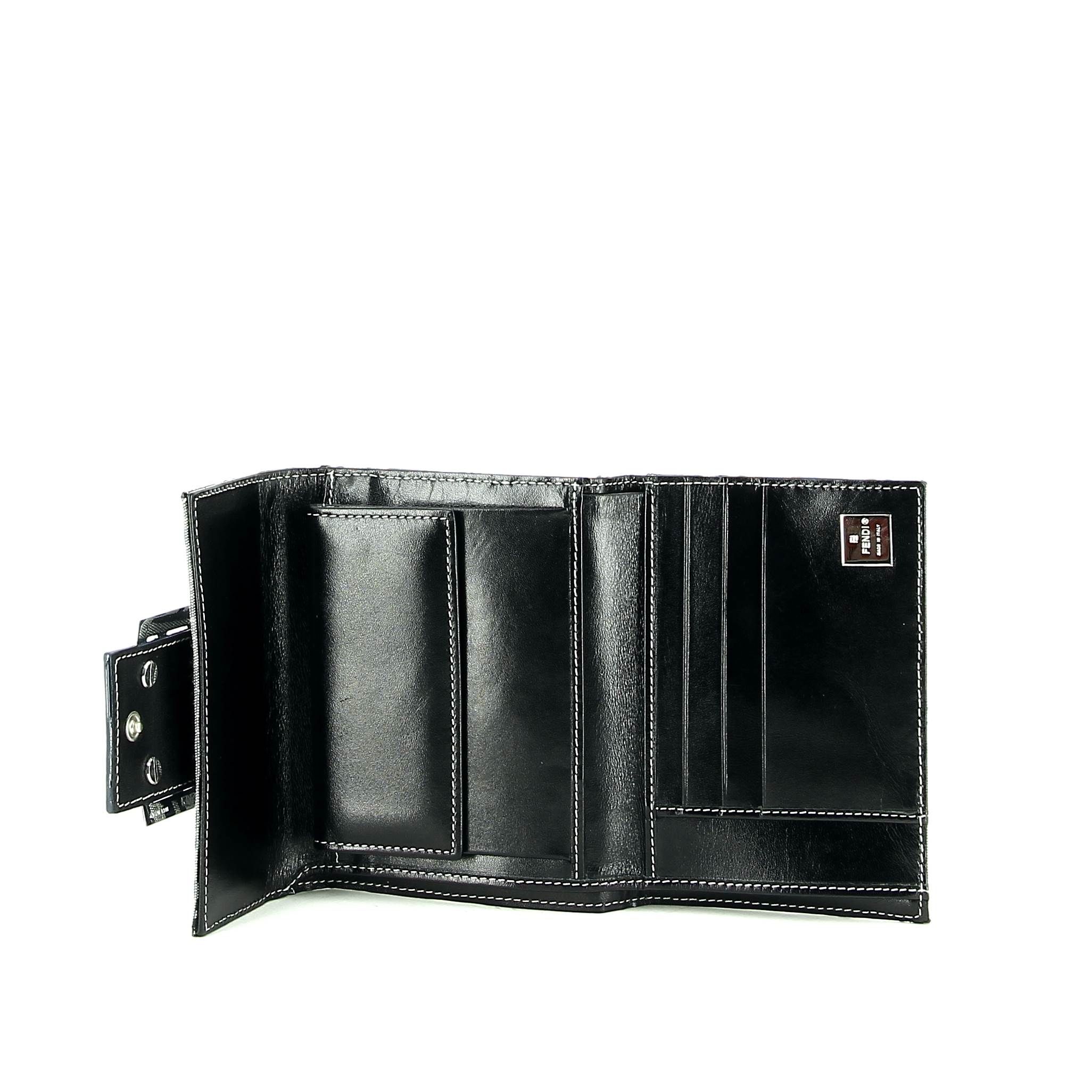 Fendi wallet in blue monogram canvas - Detail D1