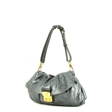 Borsa Marc Jacobs in pelle monogram grigio metallizzato