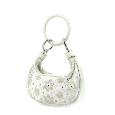 Bolso de mano Chloé Vintage en cuero blanco y perla blanca