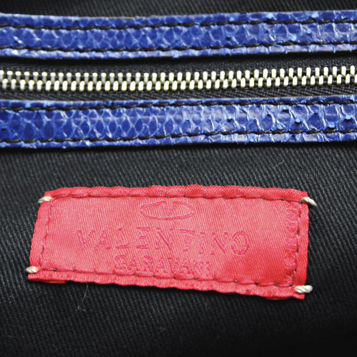 Valentino Garavani in blue leather and lizard - Detail D3