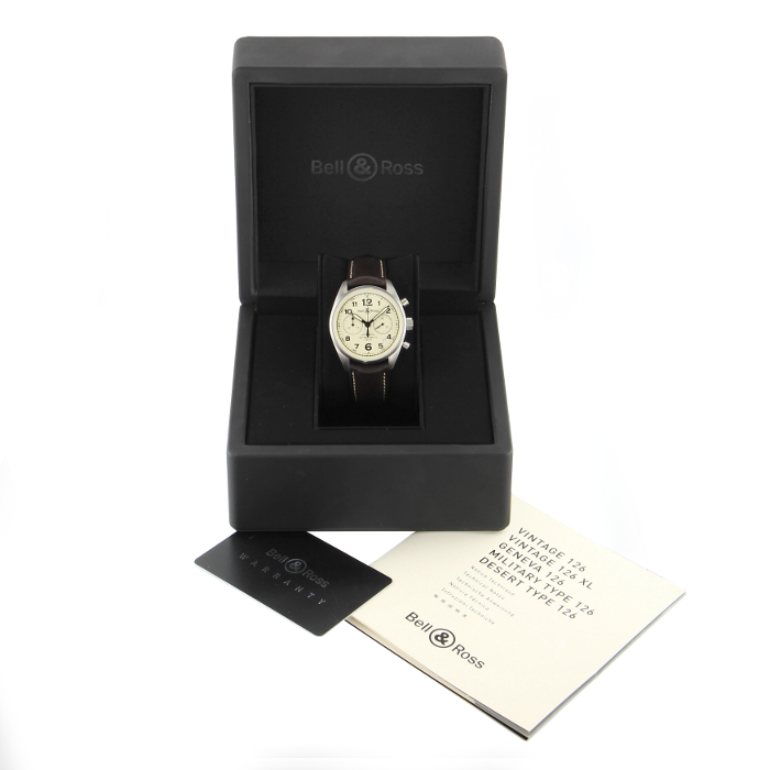 Montre Bell
Ross Vintage 126 en acier cadran sable Vers 2013 - Detail D1