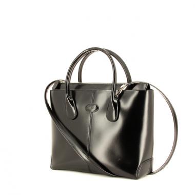 Tod's in black mat leather