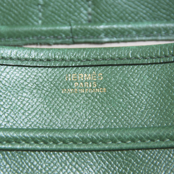 Bisaccia Hermes Nouméa in pelle verde - Detail D3