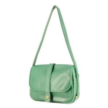 Bolso de mano Noumea en cuero verde
