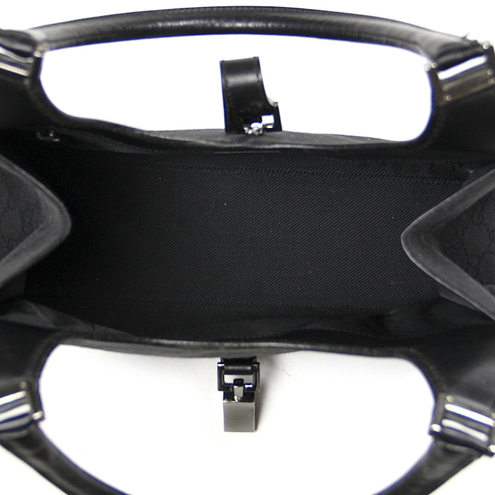 Bardot handbag in monogram canvas and black leather - Detail D2