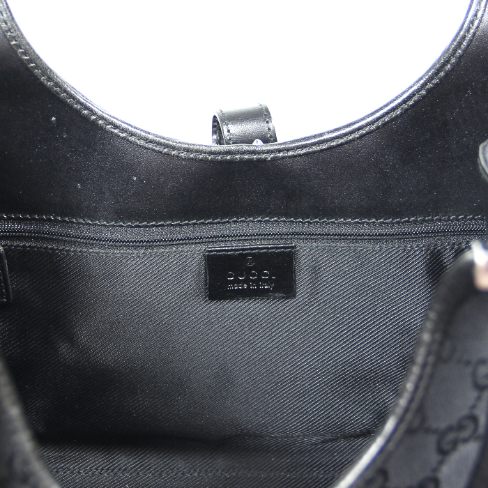 Borsa Bardot in tessuto monogram e pelle nera - Detail D3