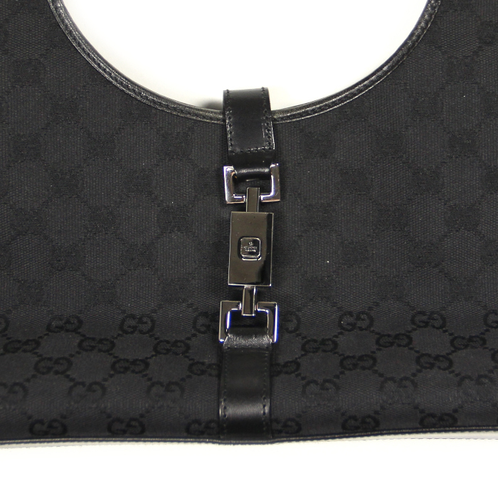 Bolso de mano Bardot en tela Monogram y cuero negro - Detail D4