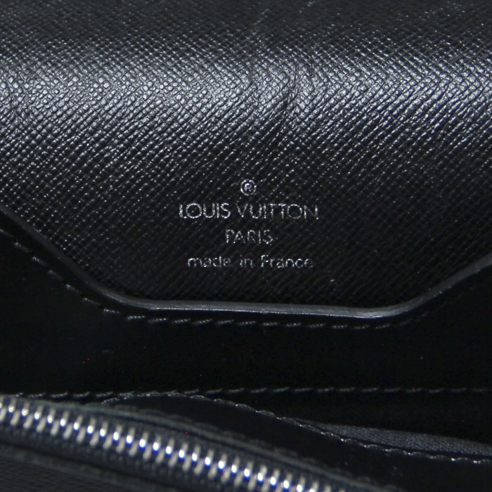 Serviette en cuir taiga gris anthracite - Detail D4