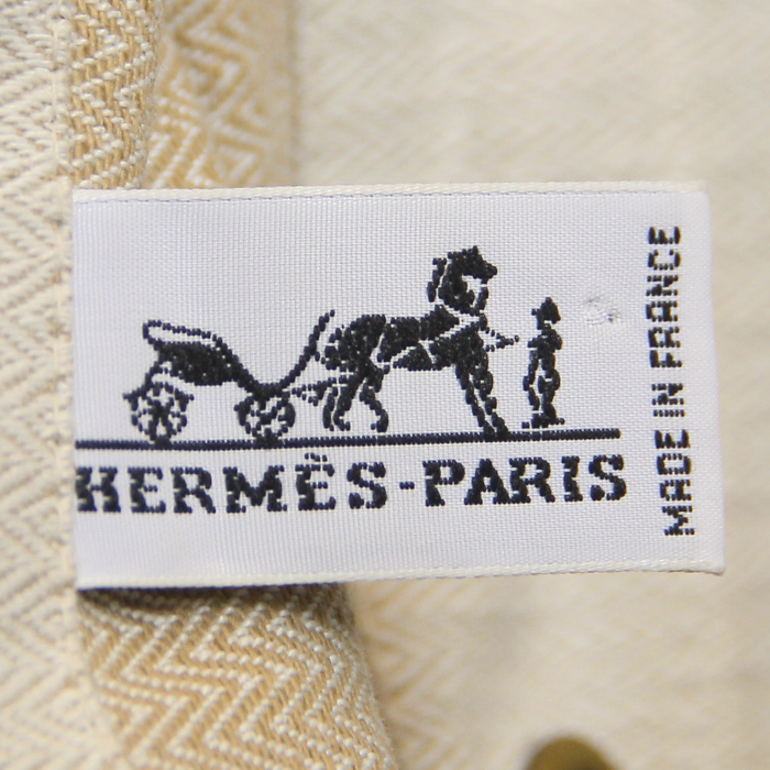 Sac Aline en toile chevrons beige - Detail D3